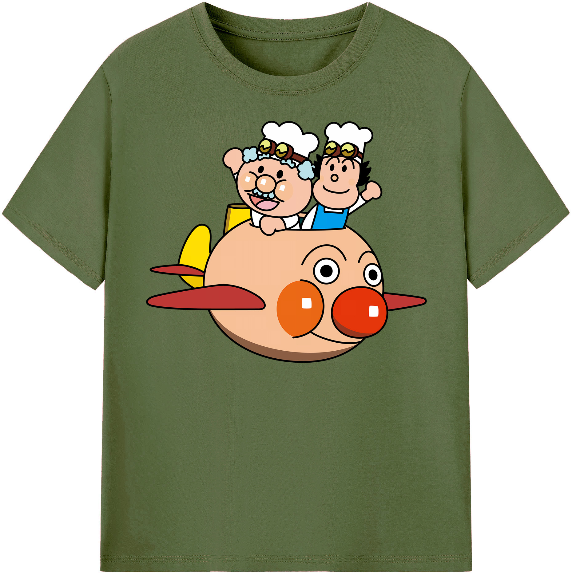 （画像用） アンパンマン Anpanman 綿100％半袖Tシャツ（フロントプリント）